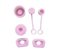 Juego de 6 tapones de silicona a prueba de derrames para taza, tapa de pajita, derrames cuadrados, fugas redondas, tapón de silicona antipolvo
