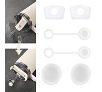 Juego de 6 tapones de silicona a prueba de fugas para Stanley Cup H2.0 40oz/30oz accesorios para vasos, incluye 2 tapas de pajita, 2 tapones cuadrados y 2 tapones redondos (adecuado para 2.0)