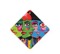 Juego de 6 tarjetas ambientadoras de alta calidad para coche, fragancia de larga duración con cuerda para colgar, para armario, baño y oficina, aroma a lavanda (diseño impreso en 2 caras)