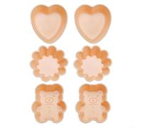 Juego de 6 tazas de silicona para hornear con material resistente al calor que soporta hornear pasteles, cupcakes, gelatinas y más en formas flexibles (rosa)