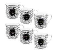 Juego de 6 tazas | taza | taza | taza de café | taza de porcelana | juego de 6 | regalo | amigos | hogareño | Home Time | 6 tazas favoritas de 350 ml