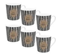 Juego de 6 tazas | taza | taza | taza de café | taza de porcelana | juego de 6 | regalo | amigos | hogareño | Home Time | 6 unidades Coffee Lover 350 ml