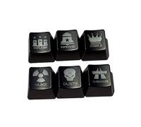 Juego de 6 teclas translúcidas para teclas, teclado mecánico retroiluminado ABS, perfil OEM, personalidad, altura