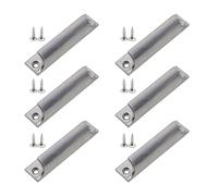 Juego de 6 tiradores de aluminio para cajones de 3 pulgadas de centro a centro, fáciles de usar, para cajones de cocina y baño, manijas moderas