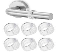 Juego de 6 Topes para Puerta,Pvc Topes de Puerta Silicona Flexible, Topes de Manillas Para Puertas y Ventanas, Tope de Puerta Goma de Color Blanco,para Proteger Contra Los ArañAzos