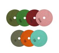 Juego de 6 uds de almohadillas for pulido de hormigón, discos de lijado for renovación de suelo, unión de resina de diámetro 100mm, herramienta abrasiva pulidora de 4 pulgadas(6Pcs G50)