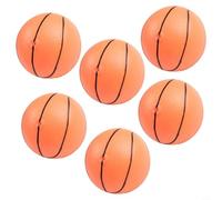 Juego de 6 unidades para mini baloncesto de PVC ligero para niños y | 12 cm de tamaño, suave para la superficie, sin lesiones al jugar, perfecto para niños pequeños, utilizable en interiores