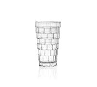Juego de 6 vasos de refresco "Stack" en Luxion, Elegante servicio de mesa, 100% Made in Italy, capacidad 38,8 cl