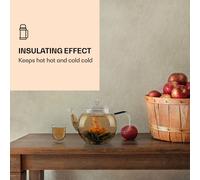 Juego de 6 vasos de té Ice de 400 ml de vidrio de borosilicato de alta calidad apto para lavavajillas Feelino