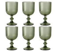 Juego de 6 vasos de vidrio con líneas onduladas y copas de vino, línea, líneas onduladas, onduladas, vidrio, vasos largos para bebidas, copas de cóctel con relieve, vaso de bebida, copa de vino, vaso