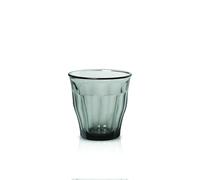 Juego de 6 vasos de vidrio Duralex Picardie, fabricados en Francia. 237 ml (8-3/8 oz). Gris.