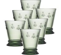 Juego de 6 vasos La Rochere Napoleon Bee Green - Cristaler a La Rochere Bee - Vasos de cristaler a de lujo (255 ml)