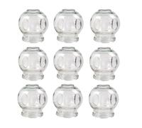 Juego de 6 vasos para ahuecar, tamaño XXL, diámetro de 7,5 cm, 9 piezas de vidrio para ahuecar los dedos
