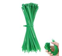 Juego de 60 bridas de nailon para gestión de cables, 5 x 200 mm, resistencia a la tracción, autobloqueo, para gestión de cables, jardín, casa y talleres (verde musgo)