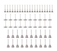 Juego de 60 cepillos de alambre de acero inoxidable, cepillo de alambre con vástago de 3 mm y 3 formas para eliminar óxido, polvo y pintura, compatible con amoladoras angulares y