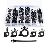 Juego de 60 clips de enrutamiento de arnés de cableado de coche con varios tamaños diseñados para una gestión segura de cables, compatible con modelos de vehículos populares, incluyendo Honda para