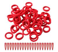 Juego de 60 diademas rojas, con 20 horquillas rojas, bandas elásticas de repuesto, diademas rojas, bandas elásticas de goma, accesorios simples para el cabello, adecuadas para coletas y trenzas