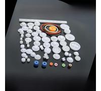 Juego de 60 piezas de polea de engranaje de plástico y rueda de engranaje para construcción de modelos mecánicos, robótica y montaje de motor con varios accesorios