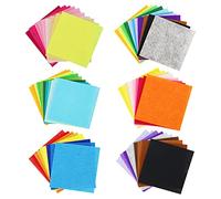 Juego de 60 piezas de tela de fieltro de poliéster surtidos colores de tela de fieltro muestras de tela pastel hojas de fieltro pequeñas cuadradas de fieltro 10 cm Patchwork fieltro material