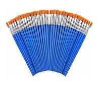 Juego de 60 Pinceles Redondos y Planos, Juego de Pinceles de acrílico y Pintura al óleo, Principiantes, Artistas y Amantes de la Pintura (60 Planos)