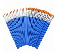 Juego de 60 Pinceles Redondos y Planos, Juego de Pinceles de acrílico y Pintura al óleo, Principiantes, Artistas y Amantes de la Pintura (30 Rondas+30 Planos)