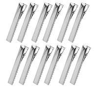 Juego de 60 pinzas para el pelo de cocodrilos de metal de 5,6 cm, pinzas de pelo de doble garra, antideslizantes