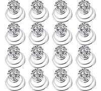 Juego de 60 torceduras de cristal de diamantes de imitación de horquilla de bobina en espiral para boda, novia, boda, fiesta, fiesta, ocasión importante con contenedor transparente (despejado)