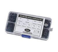 Juego de 684 arandelas planas surtidas, 9 tamaños M2-M10, aleación de acero chapado en zinc negro para conexiones domésticas, automotrices y eléctricas