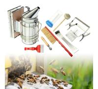 Juego de 7 accesorios para apicultores, extractor de miel, suministros de apicultura, abejas ahumadoras, cincel para apicultores principiantes profesionales