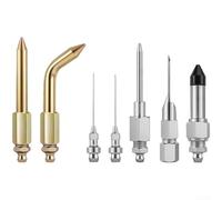 Juego de 7 agujas aplicadoras de grasa de cobre, kit de ajuste de lubricación manual para mantenimiento de automóviles y camiones, herramienta dorada portátil de 8,6 cm