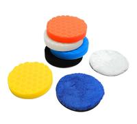 Juego de 7 almohadillas de pulido para coche 125 mm con esponja de pulido y microfibra esponjas codificadas por colores para el tratamiento del coche y el cuidado de la pintura