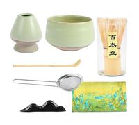 Juego de 7 batidores de té matcha japonés, batidor de té verde matcha portátil, juego de cuenco y batidor para ceremonia de matcha, amantes del té, principiantes
