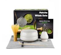 Juego de 7 batidores para Matcha, juego de ceremonia japonesa, accesorios matcha para la ceremonia del té, la bebida, también se puede regalar como regalo a amigos o compañeros de trabajo