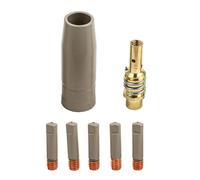 Juego de 7 boquillas de soldadura sin aire con puntas de 0,8 mm, boquillas de protección de revestimiento para pistolas de pulverización 15AK, aluminio de aviación antiadherente resistente al calor