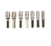 Juego de 7 brocas hexagonales métricas M2.5-5.5 mm, juego de 7 brocas de vástago H4 para atornillador de tuerca, cambio rápido, reparación de automóviles, tono plateado