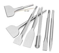 Juego de 7 cinceles SDS-Plus para martillos giratorios y de demolición: azulejos, ranurado, raspado, plano, punta, escalado y cinceles angulados