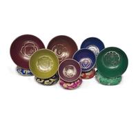 Juego de 7 cuencos tibetanos hechos a mano para meditación, sonido, paz, atención plena, yoga, siete cuencos de chakras
