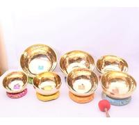 Juego de 7 cuencos tibetanos para curación de chakras (diámetro: 6-11 pulgadas)