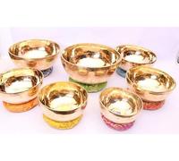 Juego de 7 cuencos tibetanos para curación de chakras profesionales (diámetro: 7-12 pulgadas)