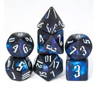 Juego de 7 Dados de Resina en Caja - Galaxia