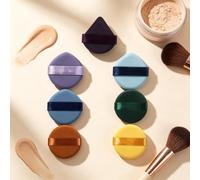 Juego de 7 esponjas de maquillaje para polvos, esponjas faciales para base | Beauty Blender - Kit de esponja, aplicadores de maquillaje seco y húmedo, esponja de mezcla para crema líquida en polvo
