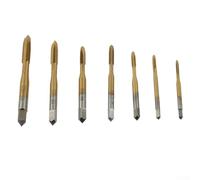 Juego de 7 grifos métricos M2-M6 para herramientas de roscado de rosca de tornillo de máquina, para grifos de rosca HSS con mango, compatible con reparación, montaje de muebles, trabajo