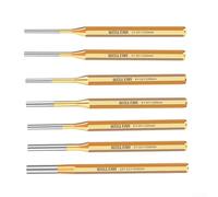 Juego de 7 herramientas de perforación de rodillo de acero de aleación de 210 mm tratado térmicamente para perforación y marcado precisos en tareas de reparación industrial y de taller