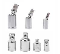 Juego de 7 llaves de vaso con adaptador de junta universal y reductor, 1/4 pulgadas, 3/8 pulgadas y 1/2 pulgadas, acero al cromo vanadio para mecánicos y entusiastas del bricolaje