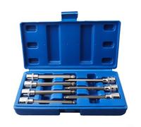 Juego de 7 llaves hexagonales de extremo de bola, 110 mm de longitud, tamaños H3-H10, acero al cromo vanadio, unidad cuadrada de 3/8 pulgadas, para aplicaciones de cierre apretado y profundo