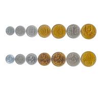Juego de 7 Monedas de Finlandia. 1, 5, 10, 20, 50 Pennia, 1, 5 Markkaa. 1963-1993