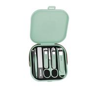 Juego de 7 piezas de manicura, cortaúñas de acero inoxidable, kits de aseo portátil para tratamientos faciales, cutículas y uñas, kit de cuidado de uñas, juego de aseo con estuche de viaje