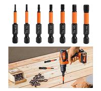 Juego de 7 Puntas de Destornillador Magnéticos H1.6-H6 de Acero S2, 1/4 Pulgadas de Vástago Hexagonal de 5 cm, 1/4 Pulgadas de Vástago Hexagonal