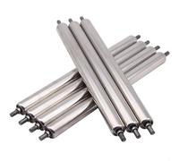 Juego de 7 rodillos transportadores de acero inoxidable resistentes de 1 a 2.4 pulgadas de diámetro para uso en fábrica, rodillos de transporte de 23.6 a 29.5 pulgadas de longitud y solución de