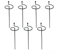 Juego de 7 soportes para trepar plantas, 40 cm de alto, de metal, color verde, para entrenamiento vertical de plantas, resistentes al óxido y fáciles de instalar, uso en interiores y exteriores